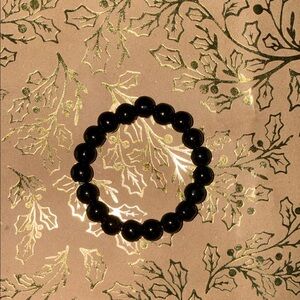 Elegant Black Beaded Bracelet